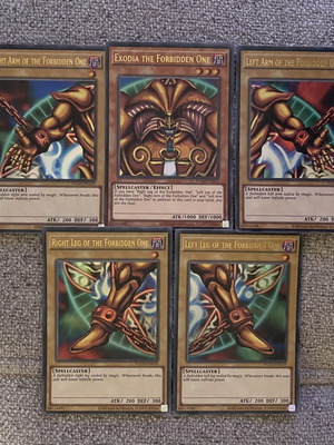 Yu-Gi-Oh! Exodia the Forbidden One Complete Set mint condition