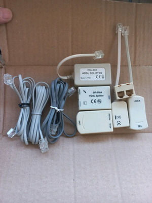 Various ADSL splitters for phone and internet connection like new