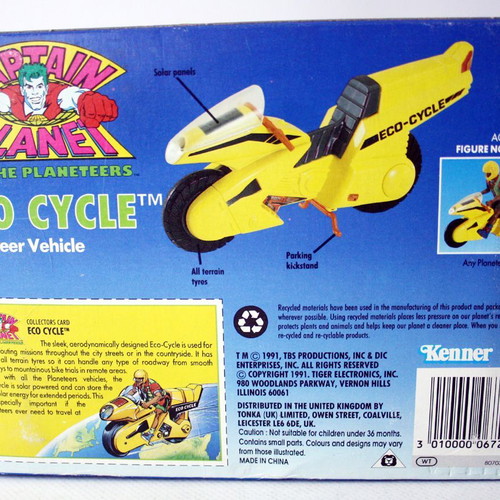 Captain Planet Eco Cycle Planeteer Vehicle Kenner New 1991 Vintage