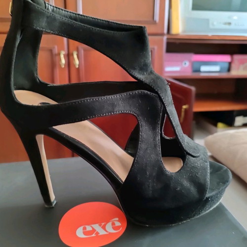 Exe sandals used, black, size 39, high heel