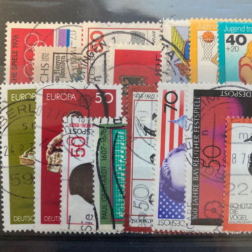 German used stamps complete series 1976