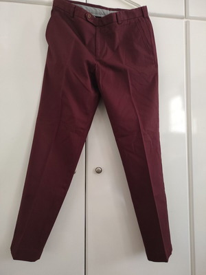 Brooks Brothers ανδρικό παντελόνι slim fit σε μπορντό, W36/L32