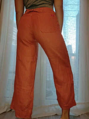Fabric pants zip culotte style Madlen like new, coral size M