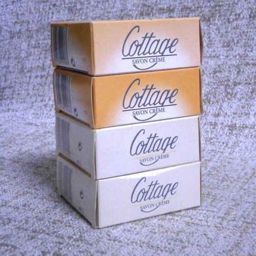 Cottage Savon Creme Parfum vintage apricot x2 and vanilla x2 pack of 4 soaps new