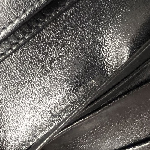 Christian Dior vintage mini leather flap wallet used, black