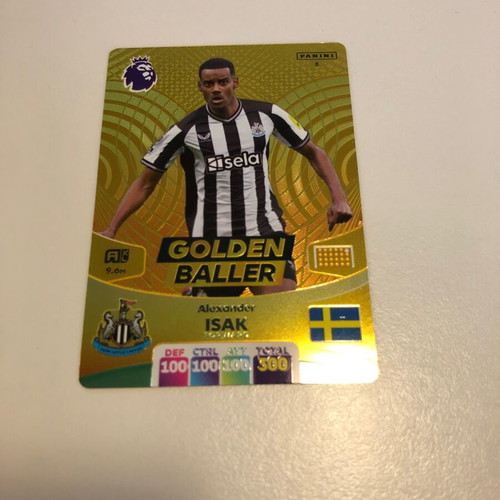 Panini Premier League 2024 Adrenalyn XL Golden Baller Alexander Isak card like new