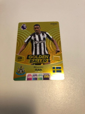 Panini Premier League 2024 Adrenalyn XL Golden Baller Alexander Isak card like new