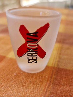 Serkova Vodka collectible shot glass used 90-2000