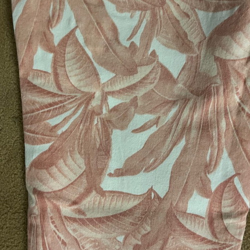 Mango cotton stretch pants size 38 Europe like new, white and pink