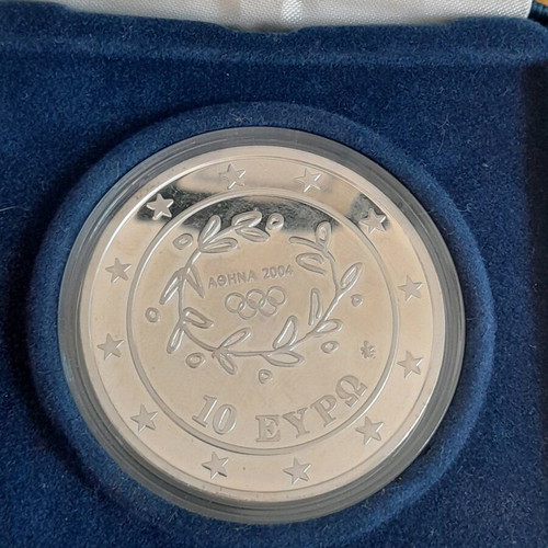 Silver coin 'Athens 2004' new, with case