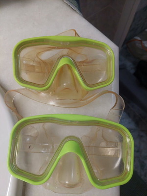 Σετ 2 παιδικές μάσκες κολύμβησης μεταχειρισμένες, lime green