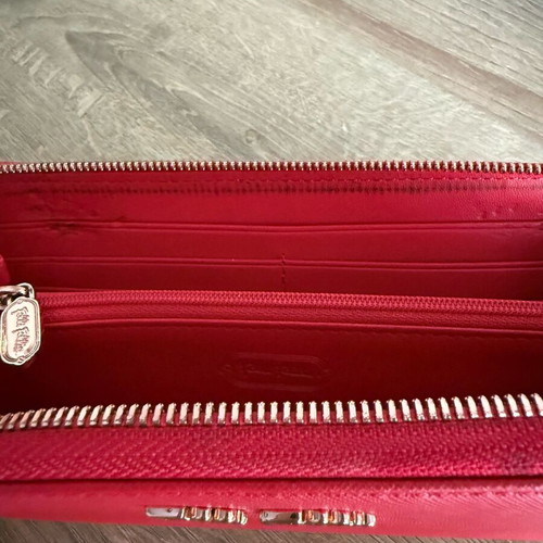 Folli Follie leather wallet used, red color