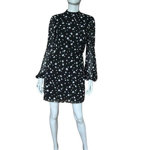 Ted Baker black polkadot dress like new, size XS