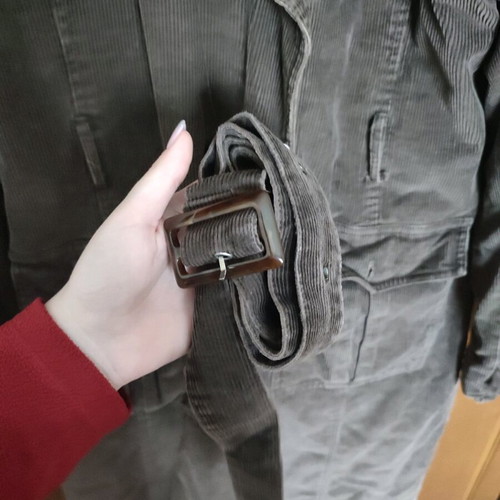 Women's brown corduroy coat used, size L