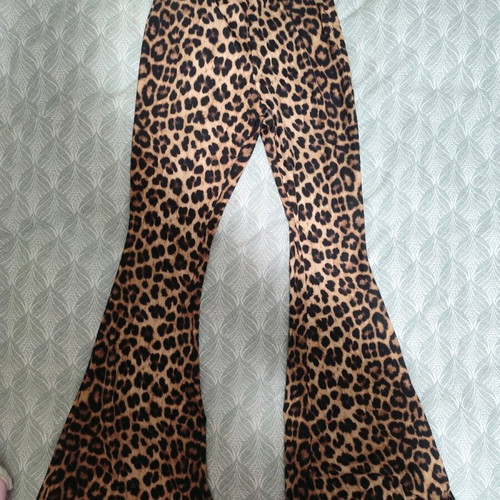 Push up leggings leopard high-waisted flare new
