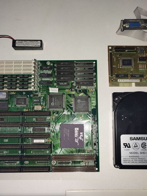486DX Bundle used set with motherboard, Intel 486DX 33, 4MB RAM, Samsung HDD