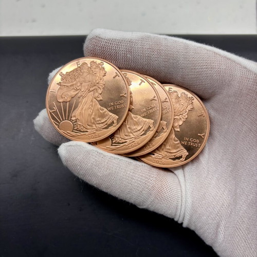 Σετ 5 νομίσματα Walking Liberty USA 999 καθαρός χαλκός σαν καινούργιο