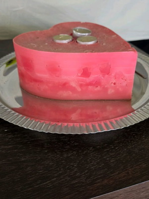 Decorative heart-shaped candle like new