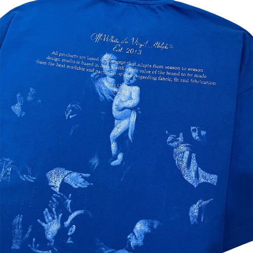 Off White Stamp Marry T-shirt like new, size 2XL, blue