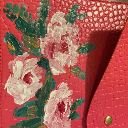 Fuchsia bag hand-painted new for all occasions