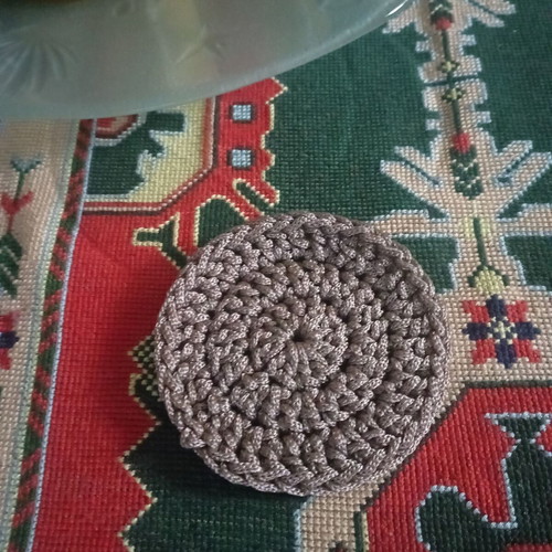 Handmade coasters new in dark gray color