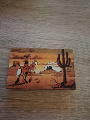 Vintage Lucky Luke Wooden Magnet new