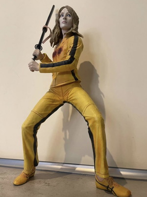 Kill Bill Beatrix Kiddo figure used, 18 inch collectible by NECA