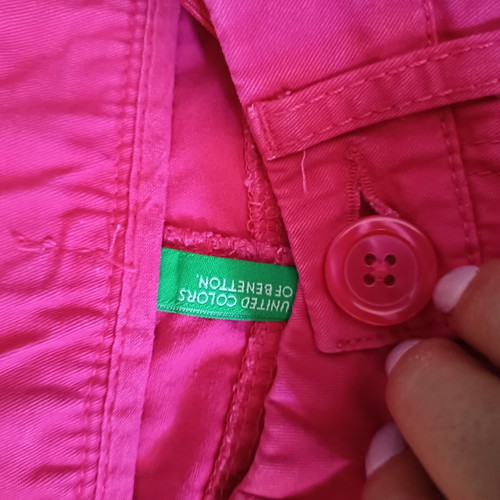 Lapin House and Benetton shorts size 5, like new, pink set of 2