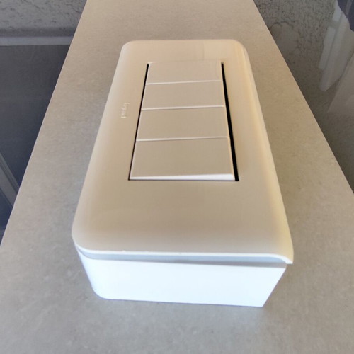 Legrand outdoor wall case with 4 relay toggle switches like new