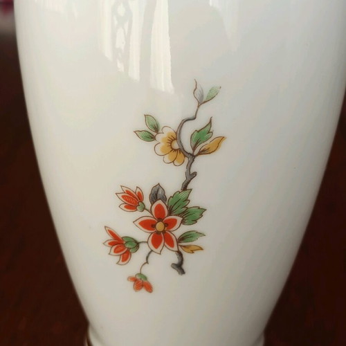 Flower vase like new with painted rococo couple scene