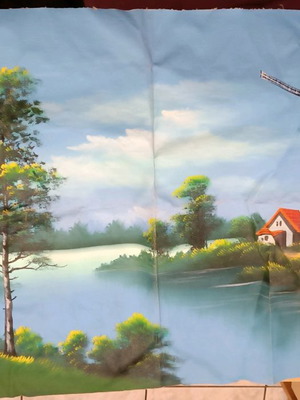 Μουσαμάς ζωγραφιά μεταχειρισμένος 85x55cm