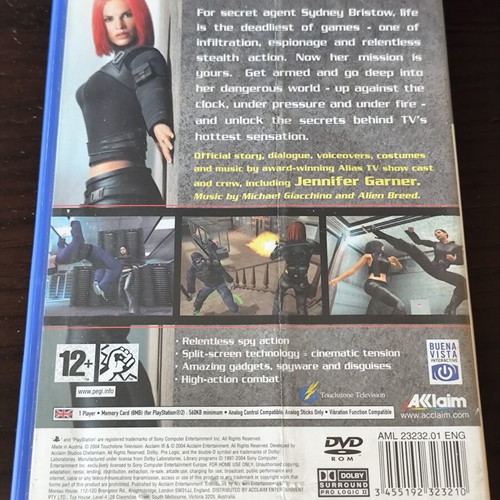 Alias PlayStation 2 game used, complete in box, action adventure