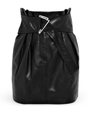 Iro Humami Black Mini Leather Skirt New with Tags Size FR 38