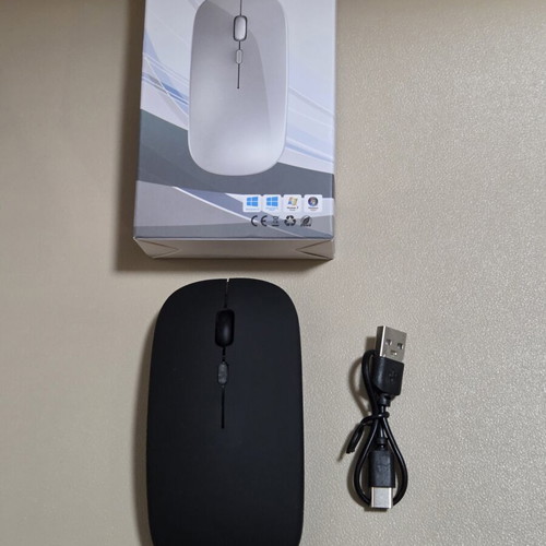 Ultrathin rechargeable wireless mouse with USB charging cable
