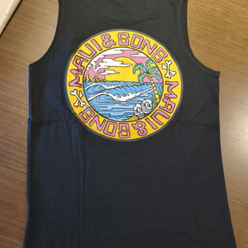 Maui & Sons sleeveless t-shirt for 12 years old like new, black, cotton