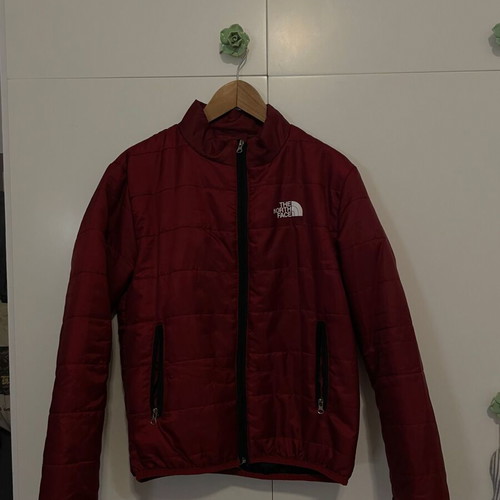 North Face jacket used, boys' size 13-14 M, red