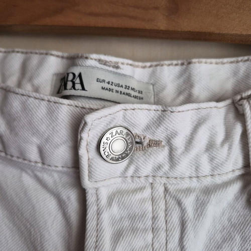 Zara men's white denim shorts like new, size M
