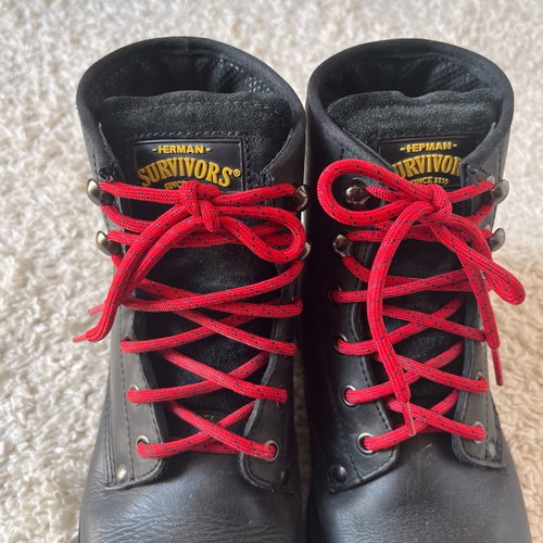 Herman black leather boots used, size 40