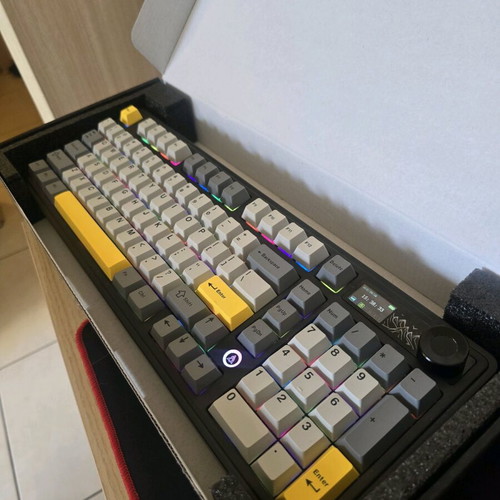 Ajazz Mechanical Keyboard like new with RGB lighting and display