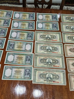 Prewar and Interwar Greek Banknotes Collection like new