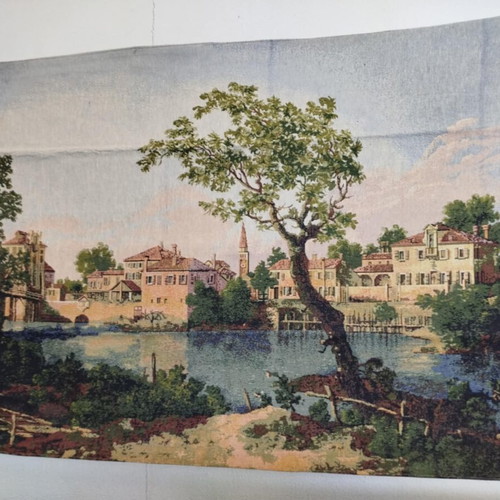 Woven Wall Hanging Landscape 70x110 cm like new