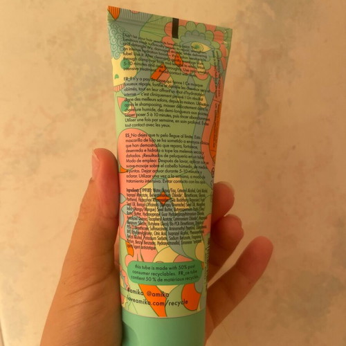 Amika the Kure empty hair mask packaging