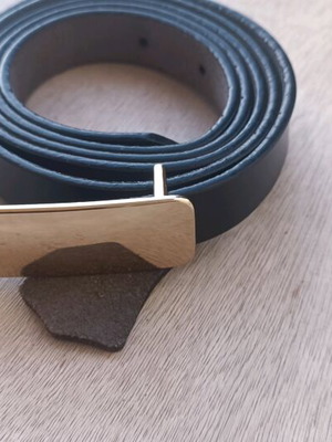 Women's leather belt new, real leather, black, size 65