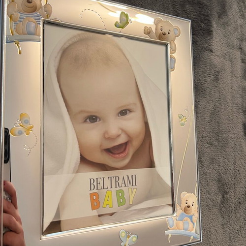 Silver Beltrami baby photo frame new
