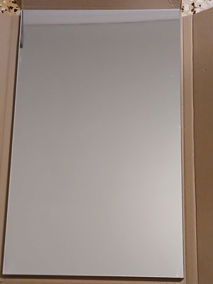 Καθρέπτης μπάνιου 40x68x4 εκ, ασημί πλαίσιο