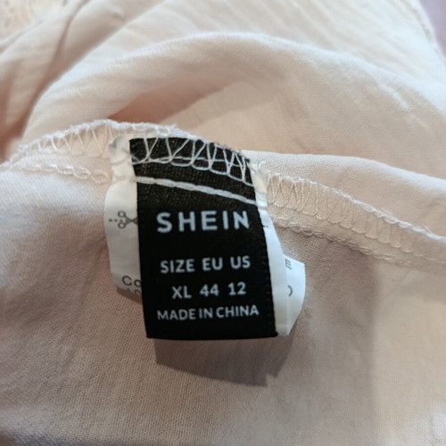 Shein women's shirt with bust transparency, like new, beige, XL