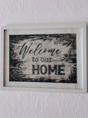 Handmade wall frame painting with diamonds custom order