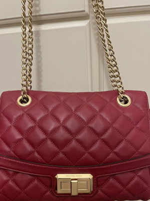 Michael Kors leather shoulder bag new, burgundy