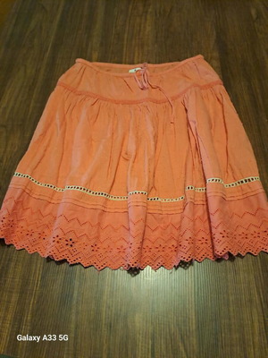 Skirt in red and pink, size S / 36 / 8