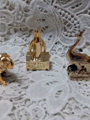 Metal vintage pencil sharpeners with animals new, set of 3